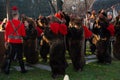 Bucharest, Romania, 25th of December 2019: Christmas tradition festival in Balkans, Romanian dancers and actors in traditional