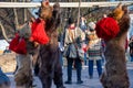 Bucharest, Romania, 25th of December 2019: Christmas tradition festival in Balkans, Romanian dancers and actors in traditional