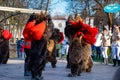 Bucharest, Romania, 25th of December 2019: Christmas tradition festival in Balkans, Romanian dancers and actors in traditional