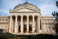 Bucharest, Romania, 30th of January 2020: Romanian Atheneum, landmark in Bucharest, Romania Royalty Free Stock Photo