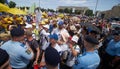 General strike, third week, Romanian teachers, protest, Bucharest, Romania