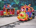 Bucharest Romania - 12.25.2020: Train ride for kids at Veranda Mall, Bucharest