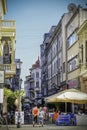 BUCHAREST- SEPTEMBER 27: Tourists visit Old Town on SEPTEMBER 27, 2015 in Bucharest. Bucharest is one is the most- visited cities