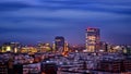 Bucharest skyline office buildings , aerial view Royalty Free Stock Photo