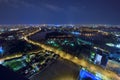 Bucharest skyline panorama at bluehour