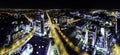 Bucharest skyline panorama at bluehour