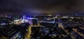 Bucharest skyline panorama at night - Piata Victoriei
