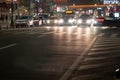 Bucharest street by night