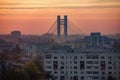Bucharest sunset Royalty Free Stock Photo