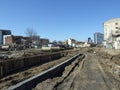 Bucharest under construction Royalty Free Stock Photo