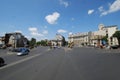 Bucharest University of Economic Studies, car, road, town, sky