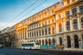 Bucharest, Romania, November 2018: Bucharest University is covered in graffiti