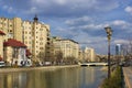 Bucharest - view over Dambovita river Royalty Free Stock Photo