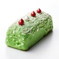 Green Christmas Tree Buche De Noel With Sprinkles