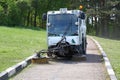 Bucher CityCat 2020 street sweeper in a public park Royalty Free Stock Photo