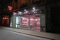 Buchers shop by night, France