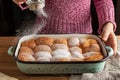 Buchty - typical Czech sweet buns made of yeast dough