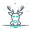 Mix icon for Buck, deer and stag Royalty Free Stock Photo