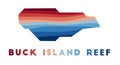 Buck Island Reef map. Royalty Free Stock Photo