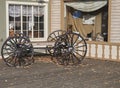 Buckboard in front of country store