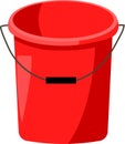 Plastic Water Bucket Vector Illustration