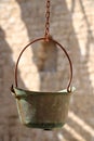 Bucket in the ancient fortress in the old town Krk, island Krk,Croatia