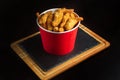 Bucket of chicken nagets. Royalty Free Stock Photo