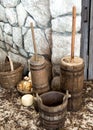 Bucket and churn tools Royalty Free Stock Photo