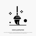 Bucket, Cleaning, Mop solid Glyph Icon vector Royalty Free Stock Photo