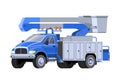 Bucket crane truck vehicle Royalty Free Stock Photo