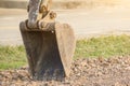 Bucket of the excavator