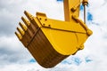 Bucket excavator yellow