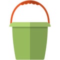 Bucket flat vector icon isolated on white background