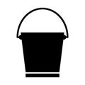 Bucket glyph vector icon which can easily modify or edit