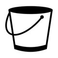 Bucket glyph vector icon which can easily modify or edit