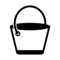 Bucket glyph vector icon which can easily modify or edit