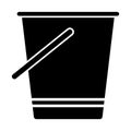 Bucket glyph vector icon which can easily modify or edit
