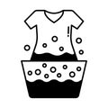 Bucket Half Glyph Style vector icon which can easily modify or edit