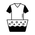 Bucket Half Glyph Style vector icon which can easily modify or edit