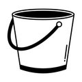 Bucket Half Glyph Style vector icon which can easily modify or edit