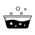Bucket Half Glyph Style vector icon which can easily modify or edit
