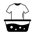 Bucket Half Glyph Style vector icon which can easily modify or edit