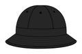 Bucket hat metro hat template vector illustration | Black