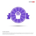 Bucket Icon - Purple Ribbon banner Royalty Free Stock Photo