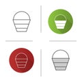 Bucket icons set Royalty Free Stock Photo