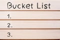 Bucket List Concept Royalty Free Stock Photo