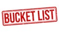 Bucket list grunge rubber stamp Royalty Free Stock Photo