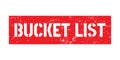 Bucket list grunge rubber stamp on white background, vector illustration Royalty Free Stock Photo