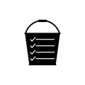 Bucket list icon. Vector illustration. Royalty Free Stock Photo