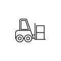 bucket loader icon. Element of construction machine icon for mobile concept and web apps. Thin line bucket loader icon can be used